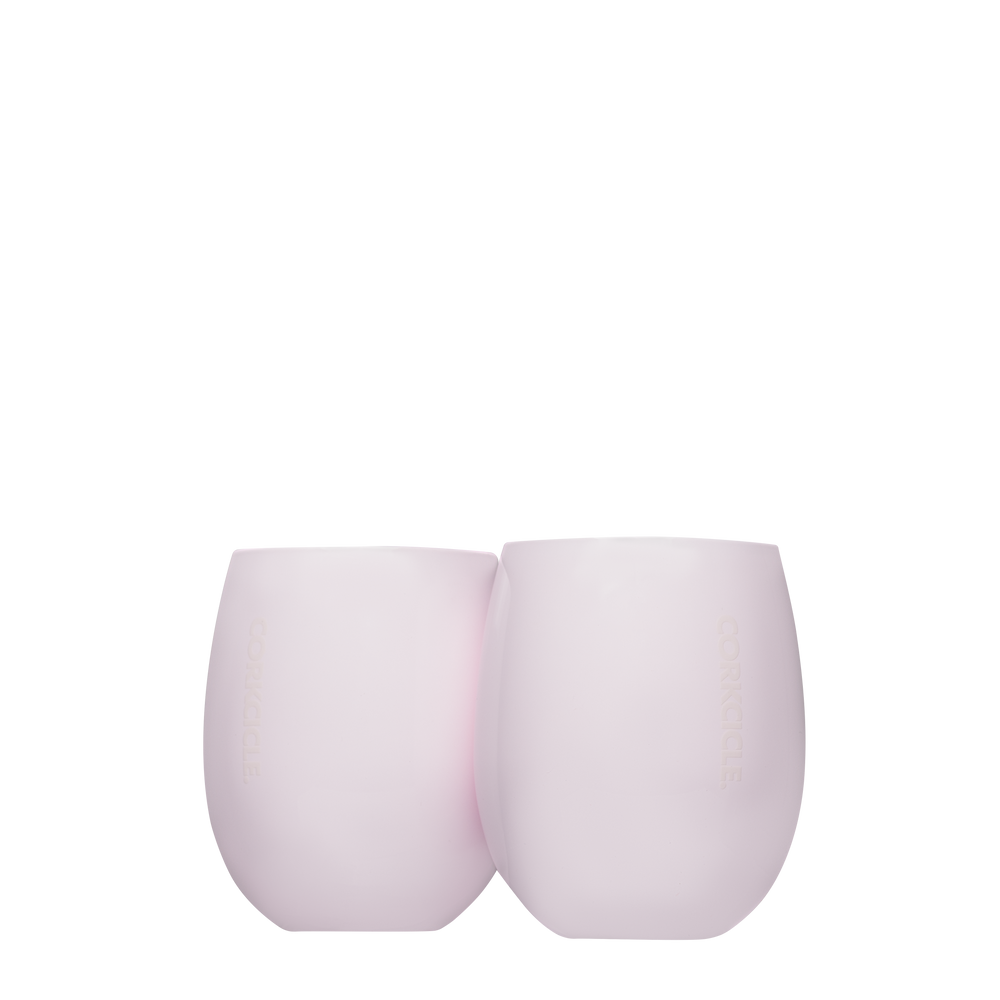 Sommelier Stemless Set (2) - Easy Cup W6 - 10oz / Gloss Pink