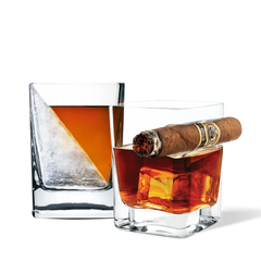 Whiskey Wedge + Cigar Glass Bundle - Clean Whiskey V9
